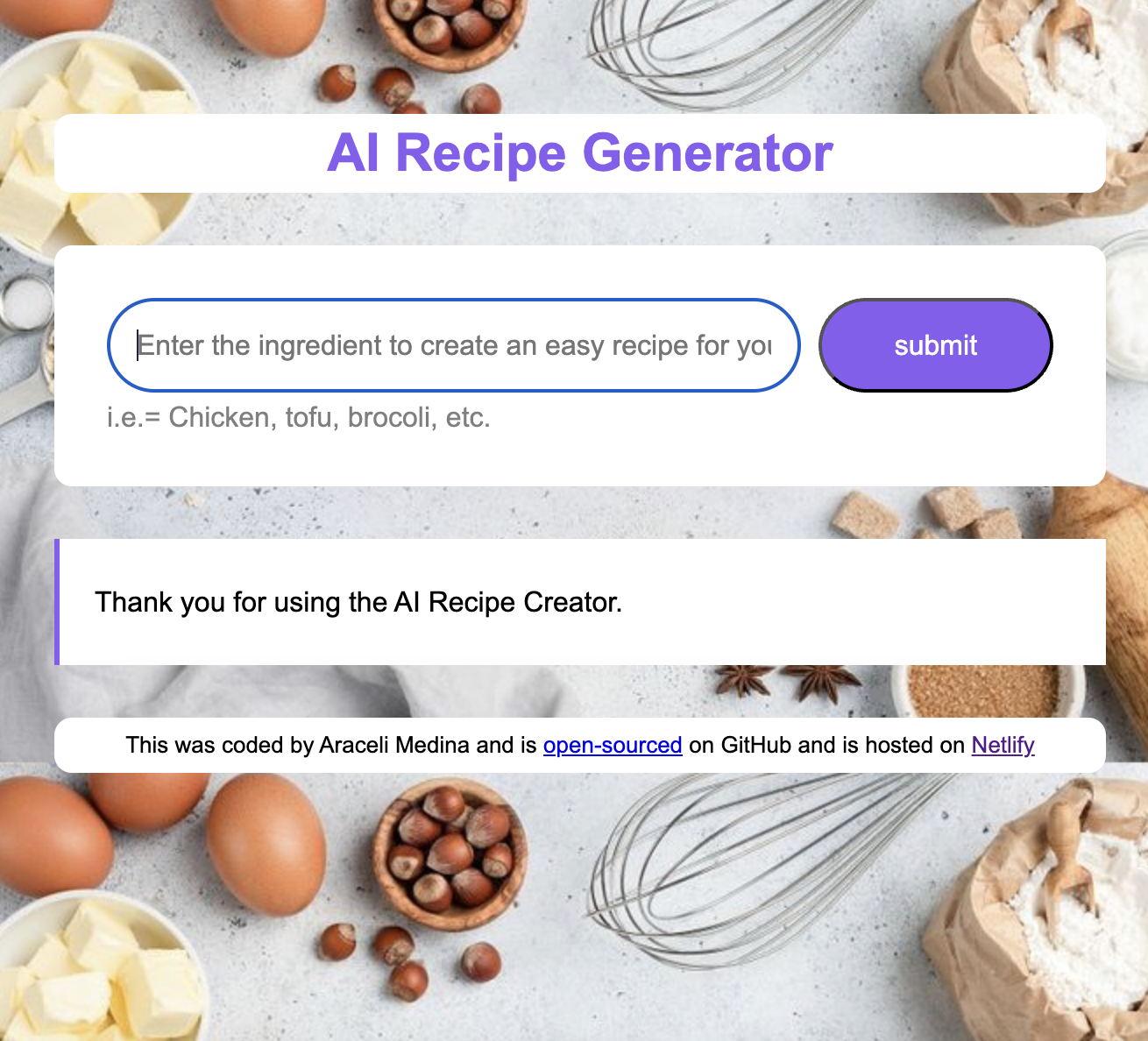 AI recipe generator-image